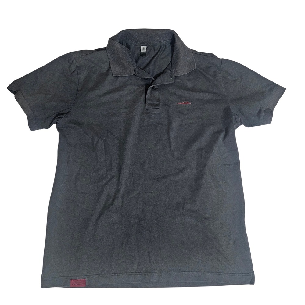 Mazda Motorsports Mens Polo Shirt Gray Short Sleeve Racing Team Large